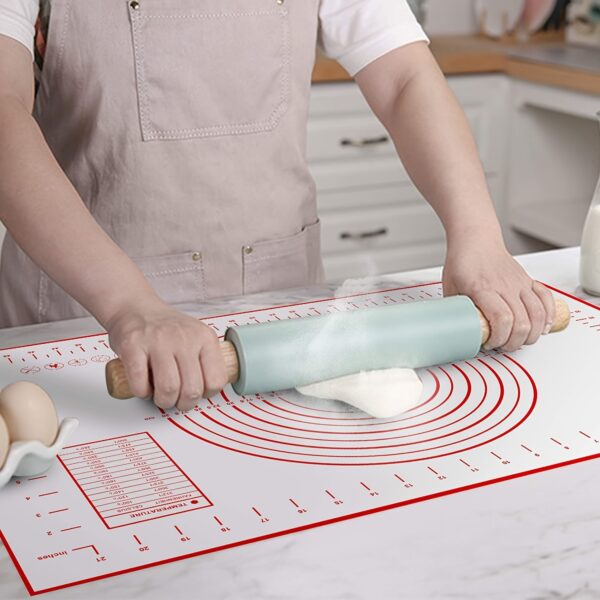 1pc Non-Slip Silicone Baking Mat with Measurement Counter and Dough Rolling and Pie Crust Mats - Perfect for Baking and Cooking Kitchen Accessories - Image 10