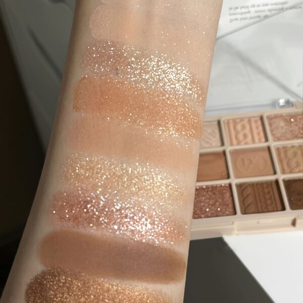 9-color Eyeshadow Palette Low Saturated Matte Pearly Glitter Velvet Texture Brown Color Taro Milk Tea Nude Pink Purple Eyeshadow Waterproof And Long-lasting Makeup - Image 9