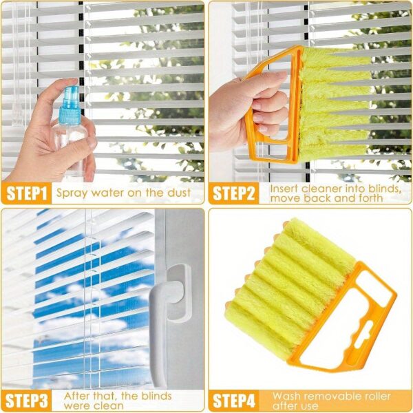 1pc, Washable Window Cleaning Brushes With Microfibers For Effortless Dust Collection And Blinds Cleaning - Image 20