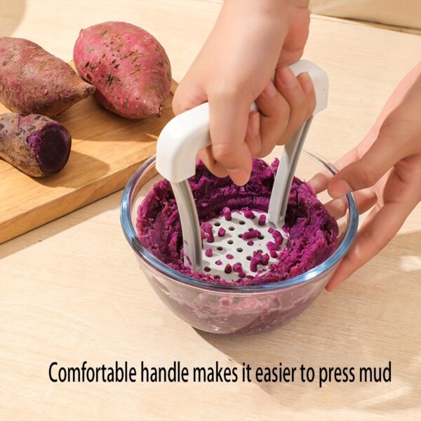 1pc Non-Slip Handle Potato Masher, Kitchen Vegetable Manual Fruit Masher, Potato Ricer, Press, Crusher, Kitchen Gadgets, Stuff - Image 2