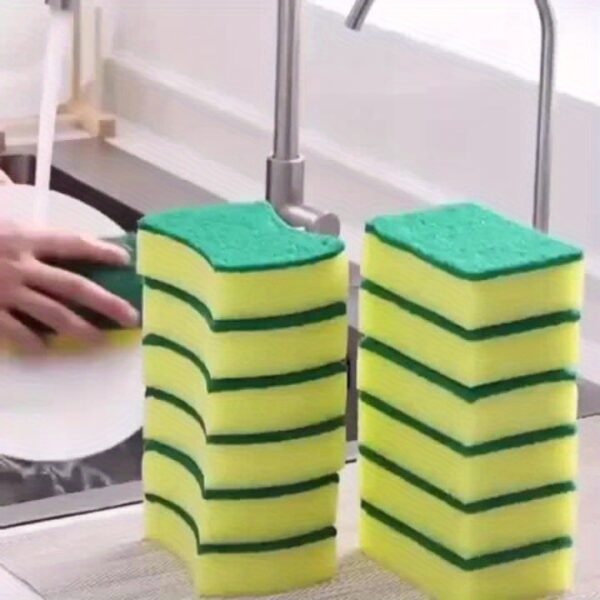 12/24pcs Kitchen Cleaning Sponge, Dish Towel, Scouring Pad, Dishware Anti-Scratch Scrubbing Sponge - Image 10