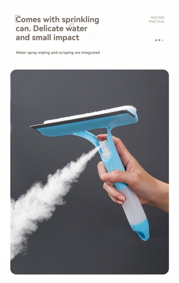 Efficient 3-in-1 Multi-Functional Glass Cleaning Tool - Polypropylene (PP) Plastic Sprinkler for Bathroom, Kitchen, Living Room, Bedroom, Toilet - Mirror and Window Scraper - Image 19