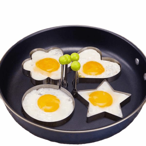 1/4pcs, Egg Mold, Egg Ring Molds, Fried Egg Mold, DIY Fried Egg Mold, Creative Egg Mold, Kawaii Egg Mold, Egg Ring Molds For Cooking, Stainless Steel Ring Mold, Breads Mold, Kitchen Accessories - Image 11