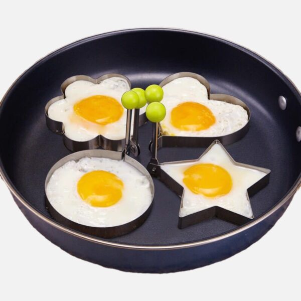 1/4pcs, Egg Mold, Egg Ring Molds, Fried Egg Mold, DIY Fried Egg Mold, Creative Egg Mold, Kawaii Egg Mold, Egg Ring Molds For Cooking, Stainless Steel Ring Mold, Breads Mold, Kitchen Accessories - Image 12