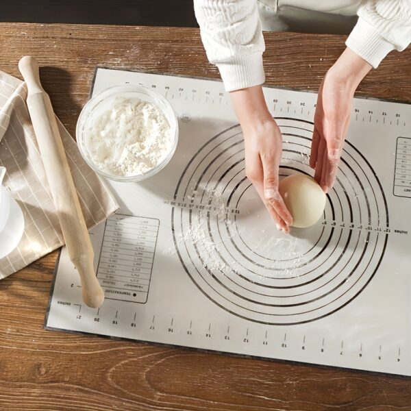 1pc Non-Slip Silicone Baking Mat with Measurement Counter and Dough Rolling and Pie Crust Mats - Perfect for Baking and Cooking Kitchen Accessories - Image 12