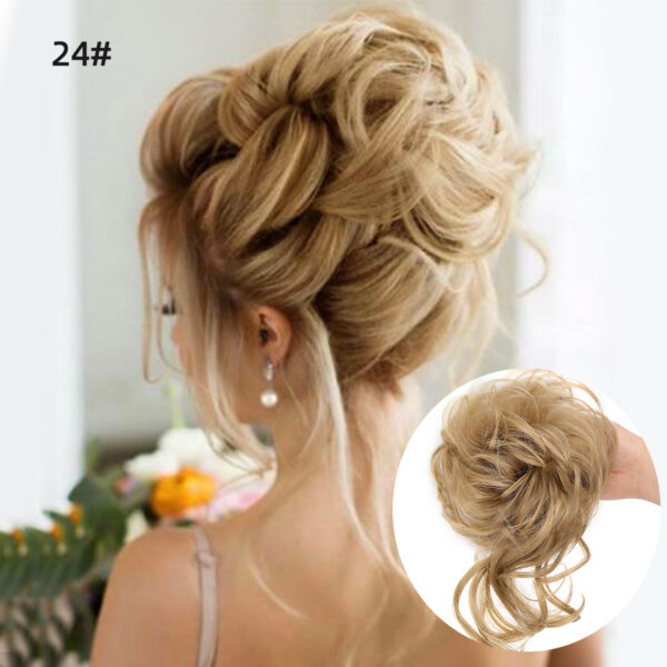 Add Volume and Style with Synthetic Messy Curly Hair Bun Chignon Scrunchy Hair Band! Hair Accessories Halloween Christmas - Image 28