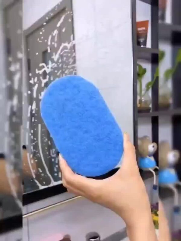 1pc, Sponge Cleaning Brush With Handle, Bathroom Bath And Tile Scrub Brush, Kitchen Cleaning Sponge Wipe, Dishwashing Sponge Brush, Pot Brush, Durable Cleaning Sponge, Power Decontamination, Cleaning Supplies, Back To School Supplies - Image 11