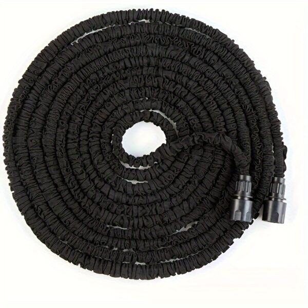 3X Telescopic Heavy-Duty Rubber Garden Hose with High-Pressure Water Gun - 3/4 Inch All-Season Outdoor Hose for Car Wash, Lawn Care & Yard Work, Includes European Thread Adapter - Image 7