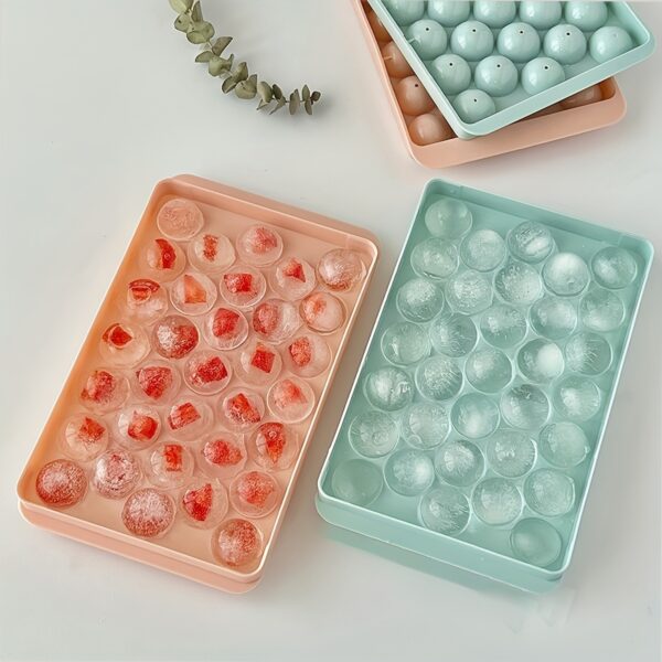 1pc Ball Shape Ice Cube Mold - Multifunctional Plastic Ice Tray for Freezer, Cocktail, Kitchen Stuff, and Chocolate Making - Space-Saving, Easy-Release, and Durable Household Kitchen Tool - Image 5