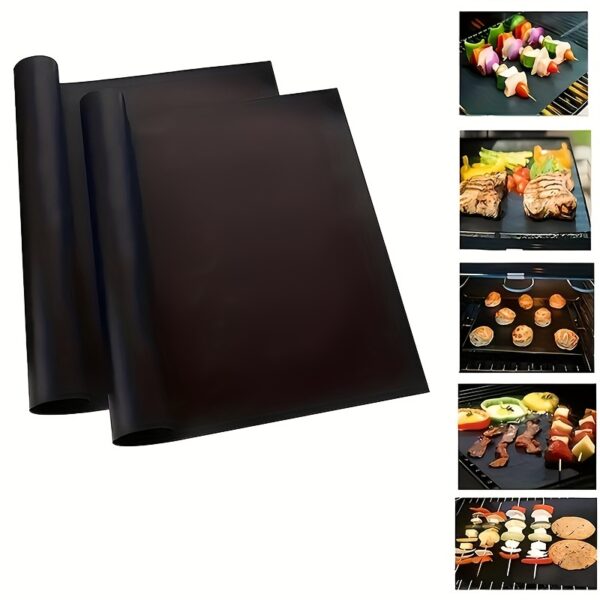 1/2pcs Non-Stick, Reusable Baking Mats - Perfect for Electric & Gas Ovens, Toasters, and Grills - Durable Kitchen Essentials for Outdoor BBQs & Cooking - Image 4