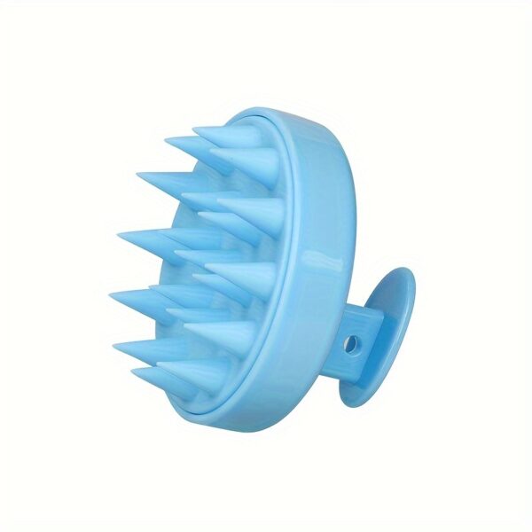 Manual Silicone Head Massager Brush - Gentle Exfoliating Scalp Massage Comb for Hair Growth & Light Beige Health, Soft Light Beige-Friendly Design, No Battery Needed, 3 Colors (Light Blue, Green, Black) - Image 14