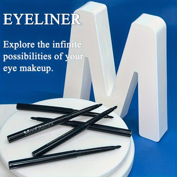 3pcs Waterproof Black Eyeliner Pencils - Smudge-Proof, Long-Lasting & Beginner-Friendly Eye Makeup - Image 6