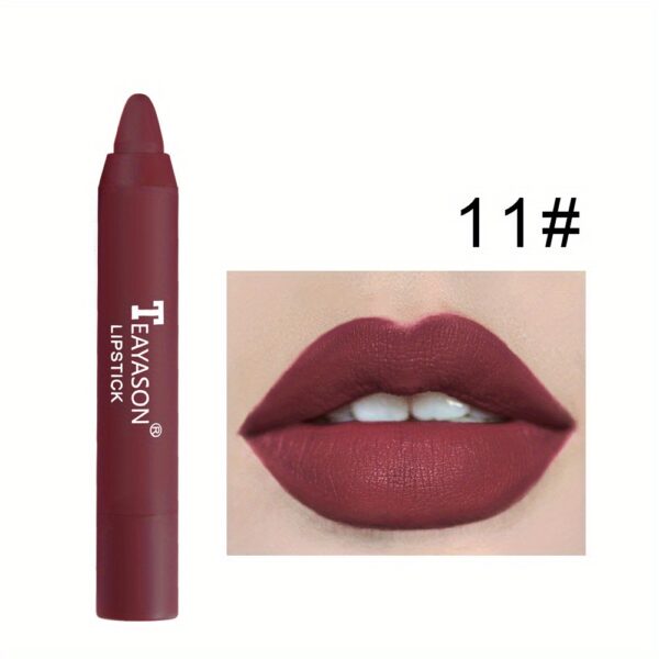 12 Colors Matte Moisturizing Lipstick Crayons - Long Lasting, Waterproof, Smooth, Fuller Lip Makeup Finish Valentine's Day Gifts - Image 19
