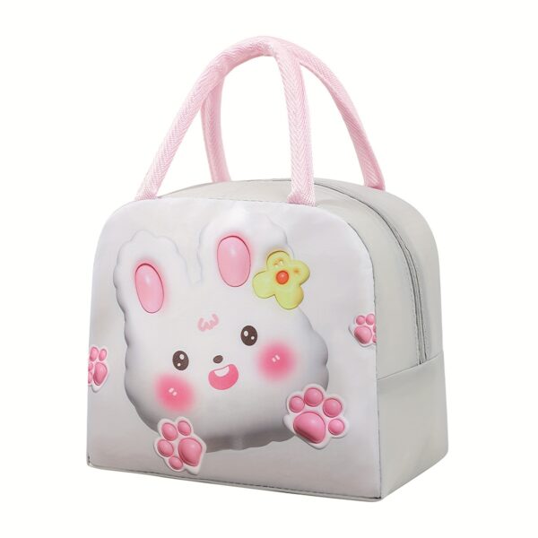 1pc Adorable 3D Pattern Girls Lunch Bag - Portable, Insulated & Retains Freshness - Perfect for School or Picnics - A Thoughtful Gift Idea - Image 10