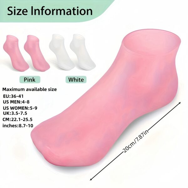 Silicone Gel Moisturizing Socks Aloe Socks Pedicure Socks For Dry Cracked Feet Heel And Softening Rough And Dead Skin - Image 6
