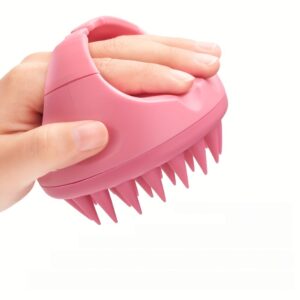 1pc Gentle Silicone Scalp Massager Shampoo Brush - Hypoallergenic Handheld Hair Washer for Dandruff Removal, No Battery Needed