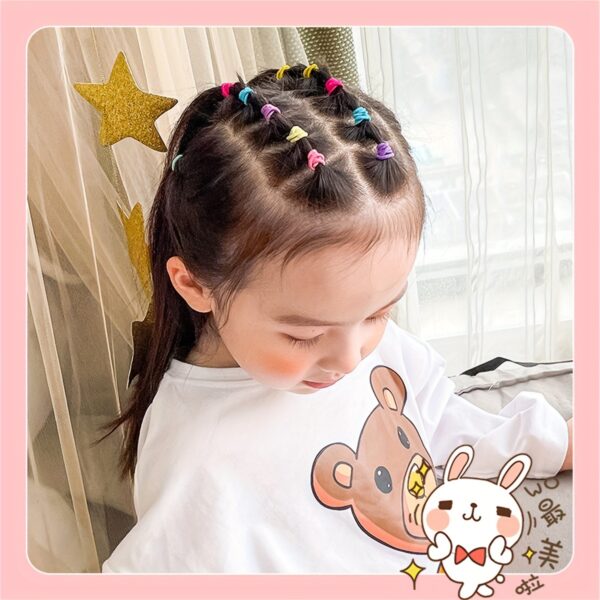 100/300pcs Children's Elastic Hair Rope, Girls Scrunchies Hair Accessories Sets, Ideal choice for Gifts - Image 9