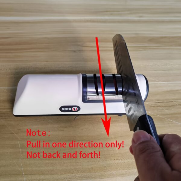 Professional USB Rechargeable Electric Knife Sharpener, 2-Stages Knife Sharpeners 20-Degree Straight Edge, for Kitchen Knives Sharpening and Polishing, Fit for chef knives, slicing knives, santoku knives, paring knives pocket knives, ceramic knives - Image 5