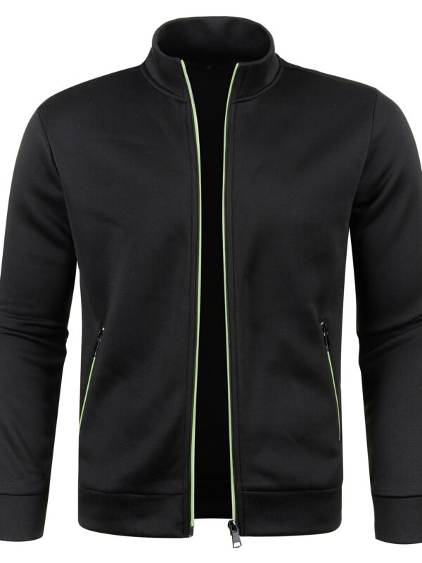 [Full Zip Up Cardigan Sweater] Elegant Mid Stretch Cardigan, Men's Casual Full Zip Up Cardigan Sweater Coat For Fall Winter - Image 7