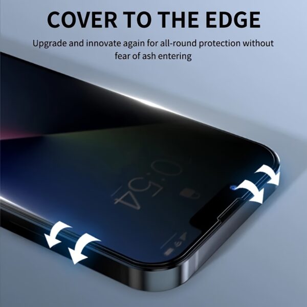 3-Pack Glossy Anti-Spy Glass Screen Protector for iPhone 11/12/13/14/15 Pro Max/X/XS/XR/XS Max, High Strength, Anti-Scratch, Anti-Fingerprint, Oil Stain Resistant, Perfect Touch Feel - Image 3