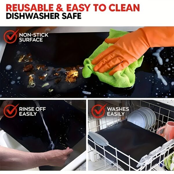 1/2pcs Non-Stick, Reusable Baking Mats - Perfect for Electric & Gas Ovens, Toasters, and Grills - Durable Kitchen Essentials for Outdoor BBQs & Cooking - Image 11
