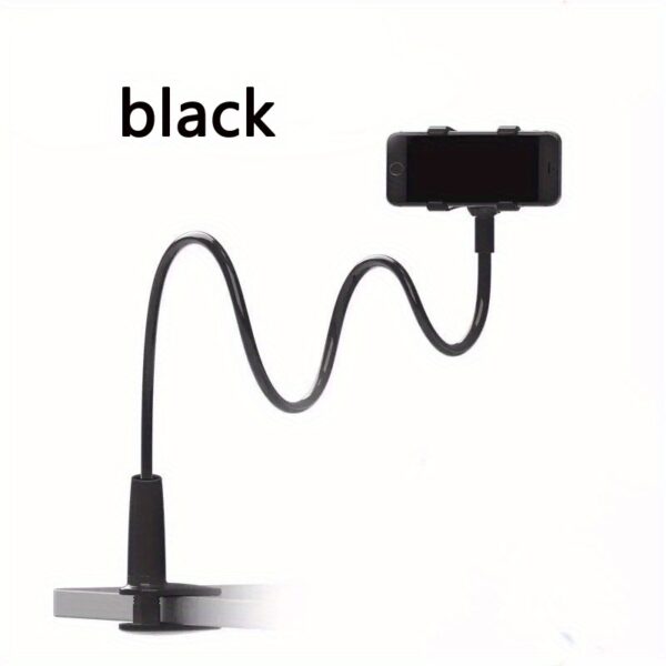 Gooseneck Phone Holder Bed Flexible Arm, Overall Length 75.01 Cm, 360 Adjustable Clamp Clip, Overhead Cell Phone Mount Stand For Bed, Desk, All Cellphone - Image 5