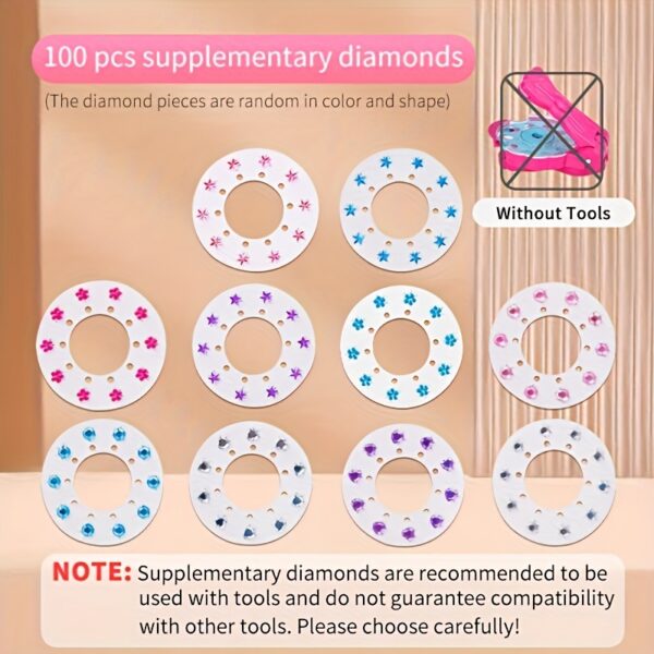 Hair Jewels Stamper DIY Set, Radiance Collection with Glam Styling Tool, Artificial rhinestones, Load Click Glitter Anything, Birthday Halloween Christmas Thanksgiving Day Toy Gift for Girls - Image 3