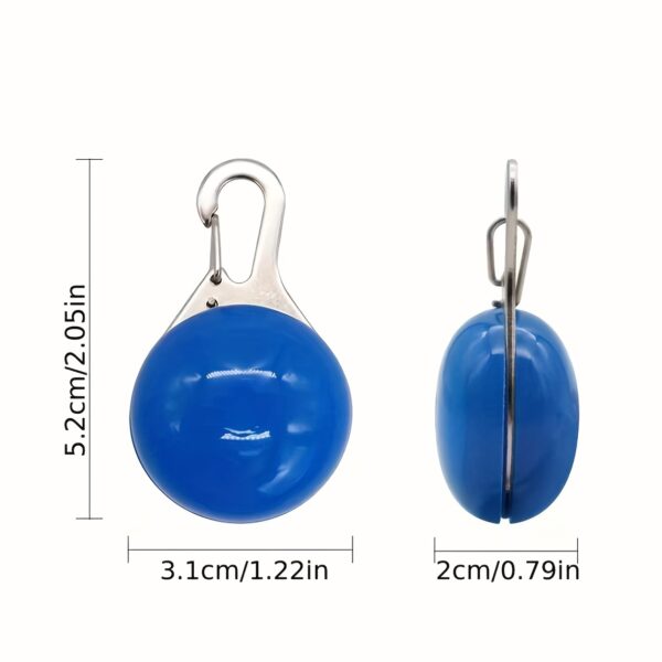 Bright LED Collar Light Pendant with Carabiner Clip-Setting Insulating Sheet for Nighttime Safety of Dogs and Cats - Flashing Pet Tag Supplies - Image 2