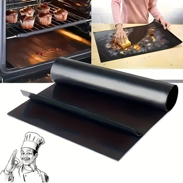 1/2pcs Non-Stick, Reusable Baking Mats - Perfect for Electric & Gas Ovens, Toasters, and Grills - Durable Kitchen Essentials for Outdoor BBQs & Cooking