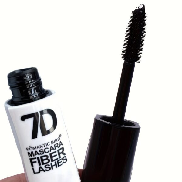 Lengthening 7D Silk Fiber Mascara with 4D Volume - Waterproof, Long-Lasting, Talc-Free, for All Skin Types, Black - Image 12