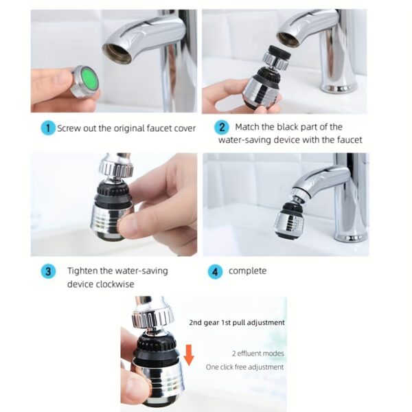 1pc Water Saver Faucet Aerator, Home Water Outlet Nozzle, Kitchen Splash Water Filter Mesh, Universal Sprinkler Head - Image 6