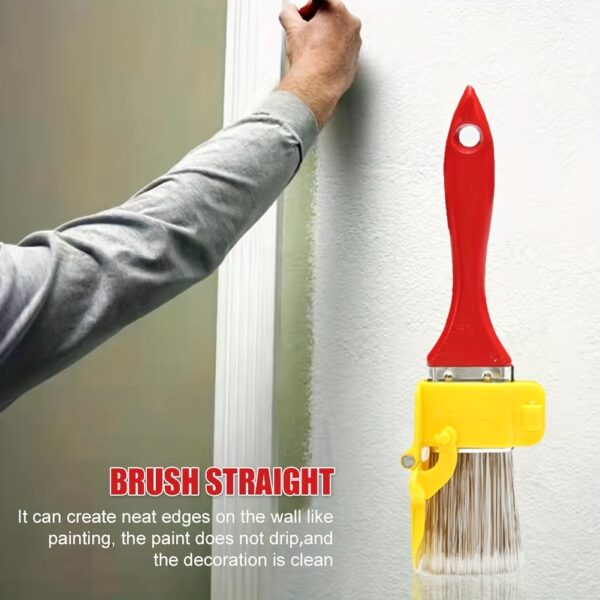 1pc Premium Paint Edger Brush - Lightweight, Durable with Wooden Handle for DIY Trims, Walls & Ceiling Painting - Image 5