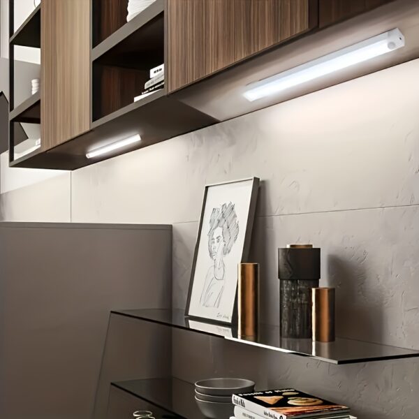 1pc Motion-Activated LED Light Bar - USB Rechargeable, Wireless, Ultra-thin with Magnetic Backing for Easy Placement in Kitchens, Hallways, Wardrobes - Ideal for Holiday Gifting - Image 10