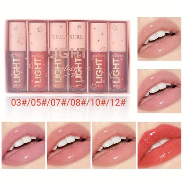 12 colors Moisturizing Candy Lip Gloss - Pearlescent Lustrous Mirror Nude Lip Stain with Natural Lip Gloss Lip Oil Valentine's Day Gifts - Image 21