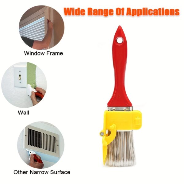 1pc Premium Paint Edger Brush - Lightweight, Durable with Wooden Handle for DIY Trims, Walls & Ceiling Painting - Image 6