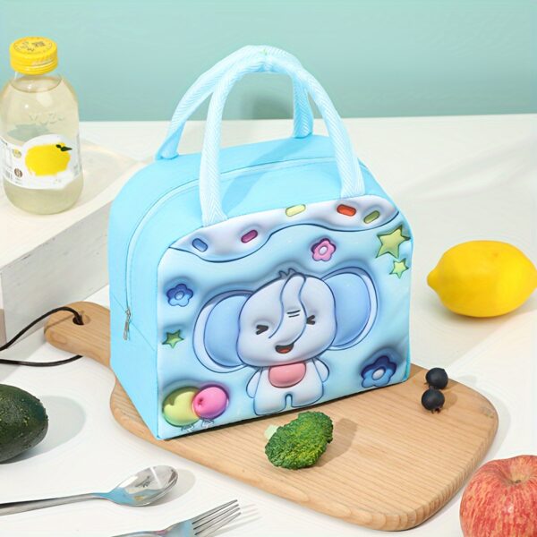 1pc Girl's New Large-capacity Lunch Bag, 3D Pattern Cartoon Lunch Box Bag For Taking Out, Ideal choice for Gifts - Image 3