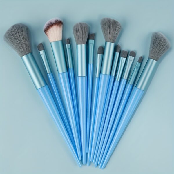 Pro Makeup Brush Set - Soft, Fluffy, Professional Nylon Bristles, ABS Plastic Rod, Unscented, for All Skin Types, Foundation, Powder, Eyeshadow, Kabuki, Blending Beauty Tool - Image 16
