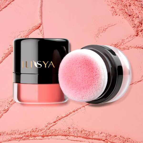 Nourishing Hydrating Blush - Radiant Complexion Boost with Natural-looking Nude Makeup - Ergonomic Mushroom Head Brush for Effortless Contour and Highlight Integration - Image 2