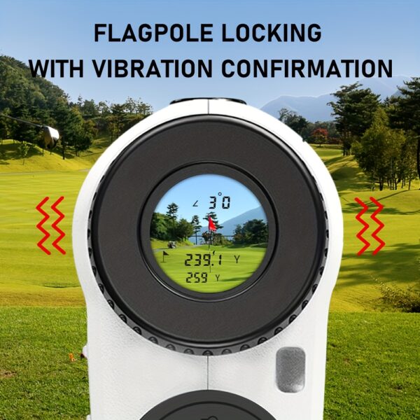 REVASRI Golf Rangefinder with Slope & Pin Lock Vibration - 914.4meter Laser Range Finder, External Slope Switch (Tournament Legal), Rechargeable Battery, Flag Lock, Straight-Line Distance Measurement for Golfers & Beginners - Image 5