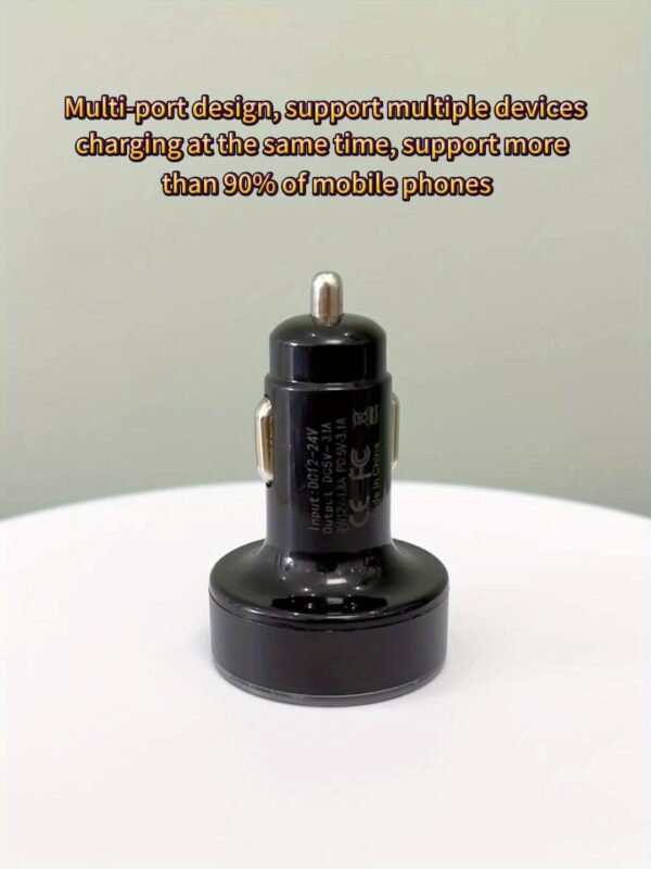 Multi-function Super Fast Charger for Car, One-to-Six Charging with Digital Display and Pressure Measurement, Mobile Phone Charging Conversion Plug, Universal for Cars and Trucks 12-24V - Image 9