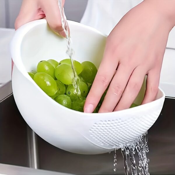 Multi-Functional Rice & Vegetable Washer - Manual Oval Sieve with Commercial Grade Quality, Perfect for Wedding Gifts - Image 4
