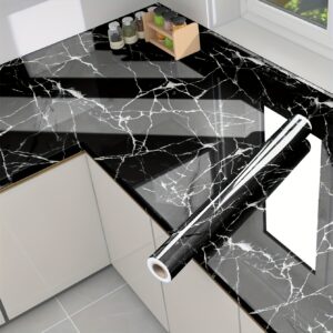 1 Roll Marble Self-Adhesive Wallpaper - Waterproof & Oil-Proof, Easy to Apply for Kitchen & Bathroom Renovation