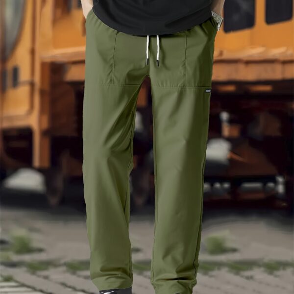 Mens Regular Fit Straight Leg Polyester Joggers - Soft, Breathable, and Comfortable Casual Sweatpants for Spring and Fall - Machine Washable and Easy Care - Image 16