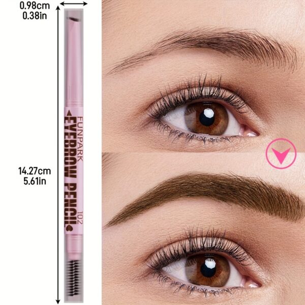 Extremely Fine Flat Core Double Heads Automatic Eyebrow Pencil Waterproof Long-lasting Easy Ware Eyebrow Pen with Eyebrow Powder Eyebrow Dye Dark Brown Light Brown Taupe Black Eyebrow Dye Eyebrow Cream Eyebrow Cream Eyeliner - Image 6