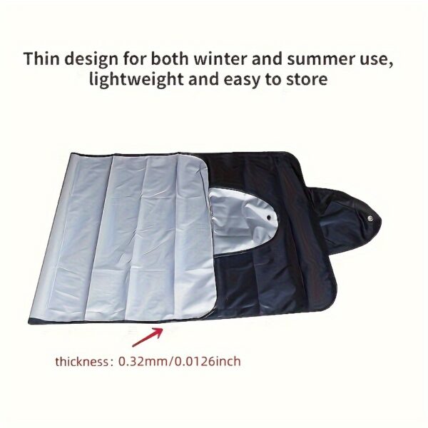 WinterGuard Deluxe - Waterproof Foldable Car Windshield Snow Cover with Sun Visor Protection Against Heavy Snow, Ice, and Frost - Compact, Portable, and Easy to Install - Image 3