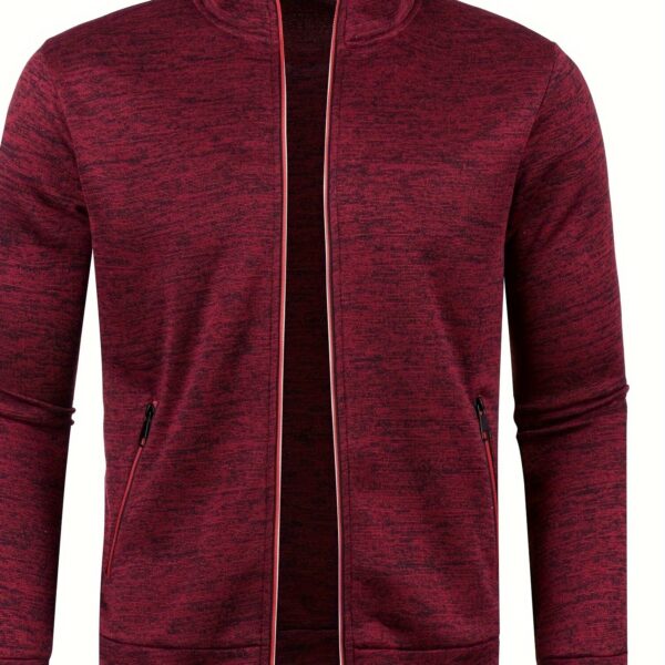 [Full Zip Up Cardigan Sweater] Elegant Mid Stretch Cardigan, Men's Casual Full Zip Up Cardigan Sweater Coat For Fall Winter - Image 14