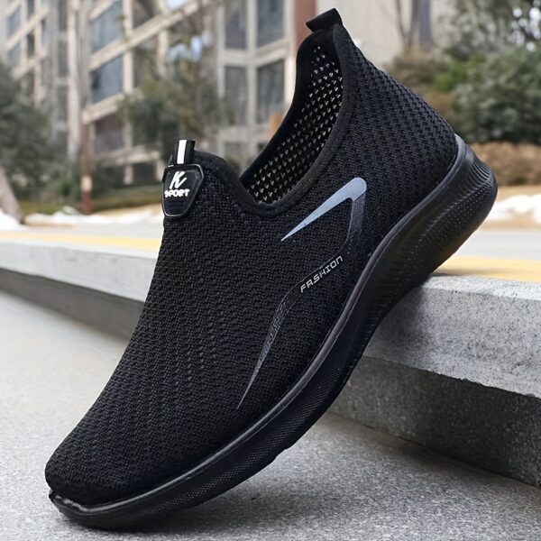 Breathable Mens Slip-On Sneakers - Lightweight & Odor-Resistant, Perfect for Sports & Casual Wear - Image 9