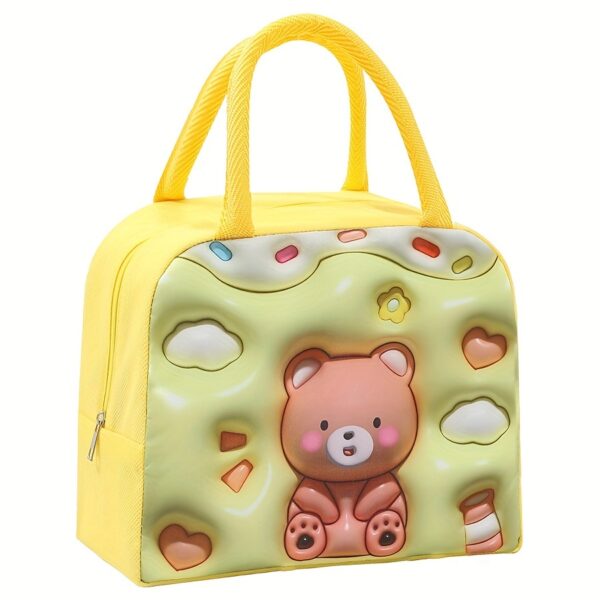 1pc Girl's New Large-capacity Lunch Bag, 3D Pattern Cartoon Lunch Box Bag For Taking Out, Ideal choice for Gifts - Image 7