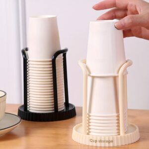 1pc Multi-Functional Disposable Cup Holder - Hanging Storage Organizer for Home Coffee & Tea Cups, Polished Plastic Finish, Ideal for Kitchen and Office Use, Cup Storage Organizer