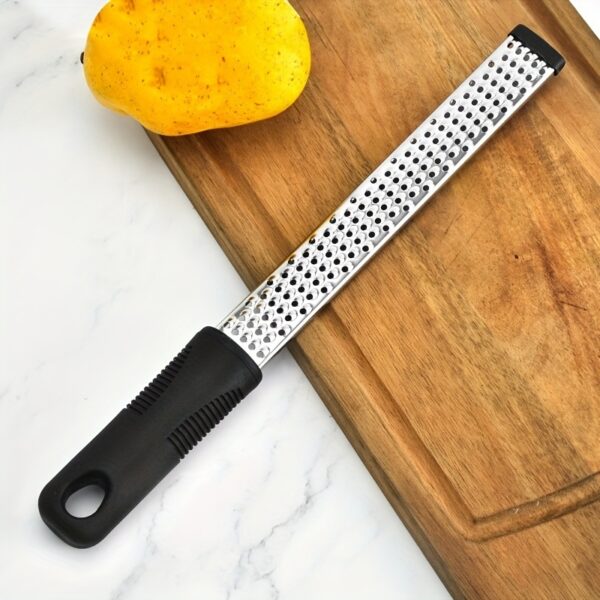1pc, Multifunctional Stainless Steel Lemon Zester and Cheese Grater - Perfect for Manual Ginger Shredding and Vegetable Grating - Creative Kitchen Gadget for Home Cooking - Image 2